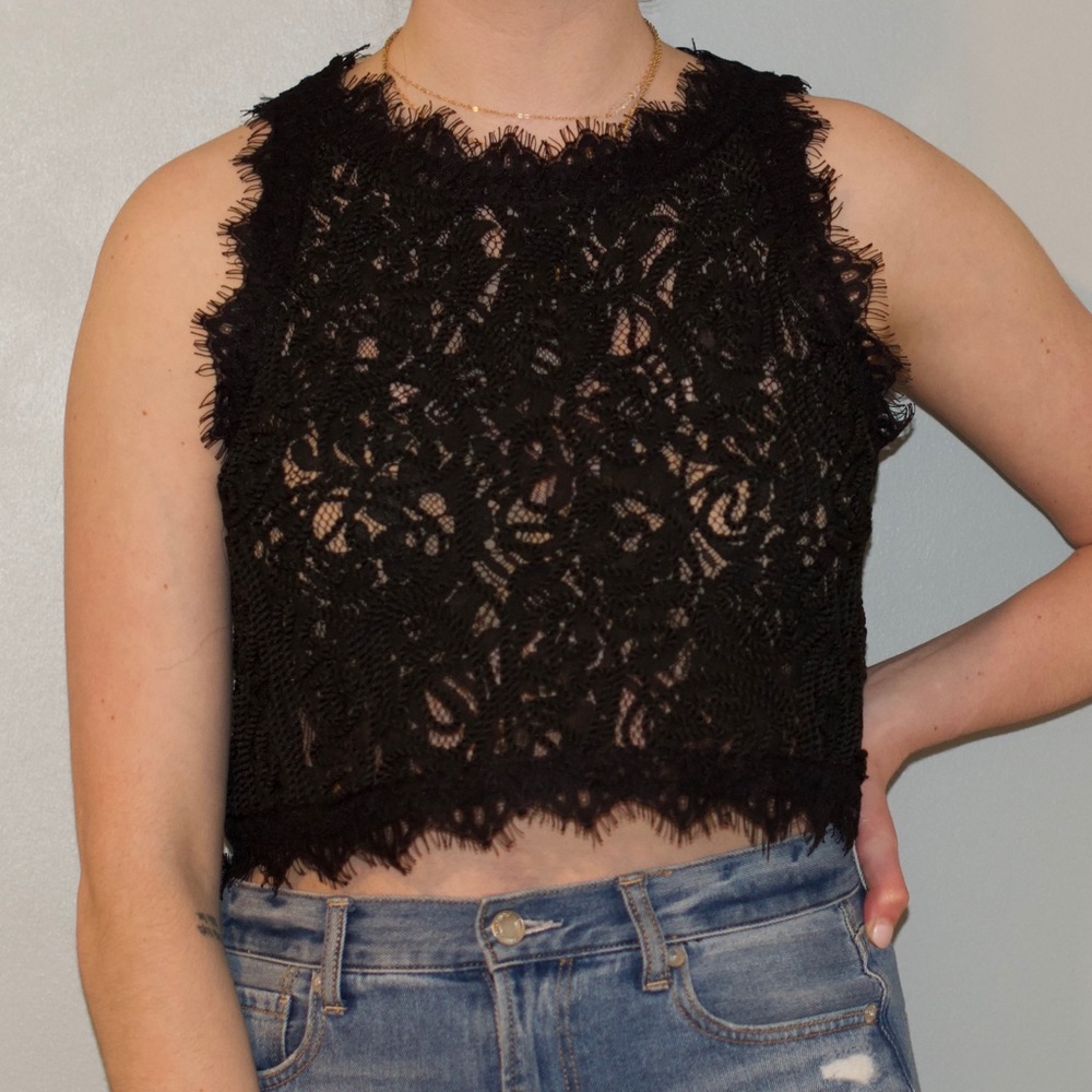 Lace Crop Tank Top